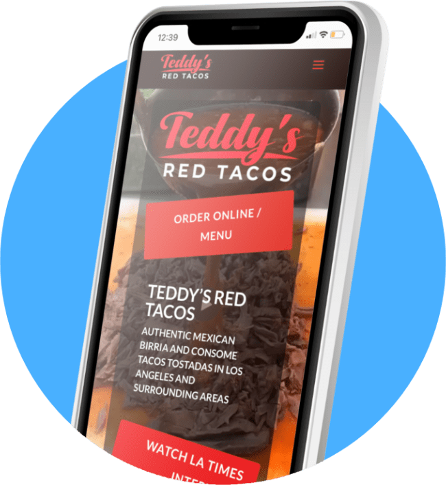 Restaurant Websites Mobile View Teddy's Red Tacos Restaurant Websites Mobile View Teddy's Red Tacos
