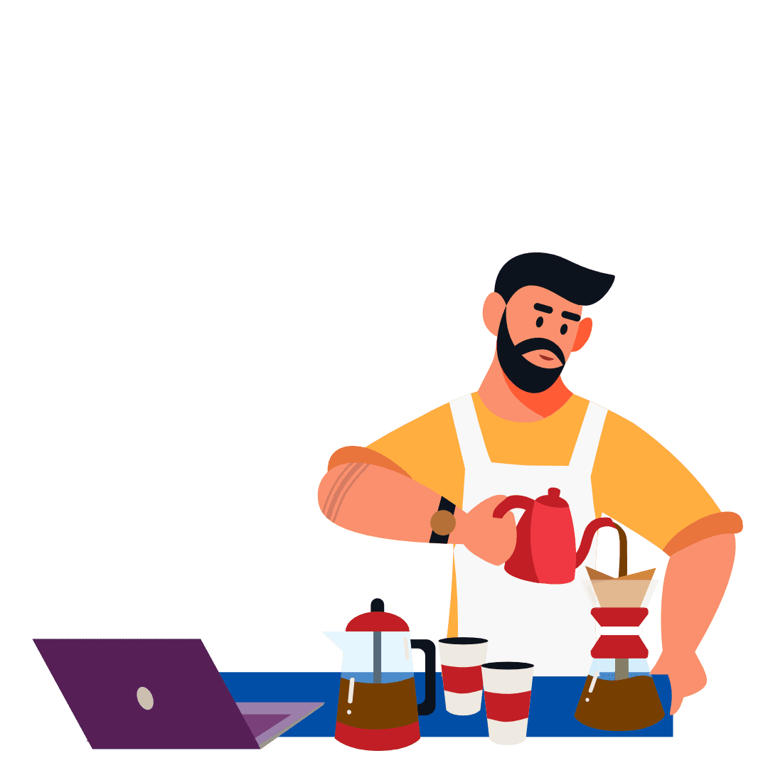 guy making coffee for pick up guy making coffee for pick up
